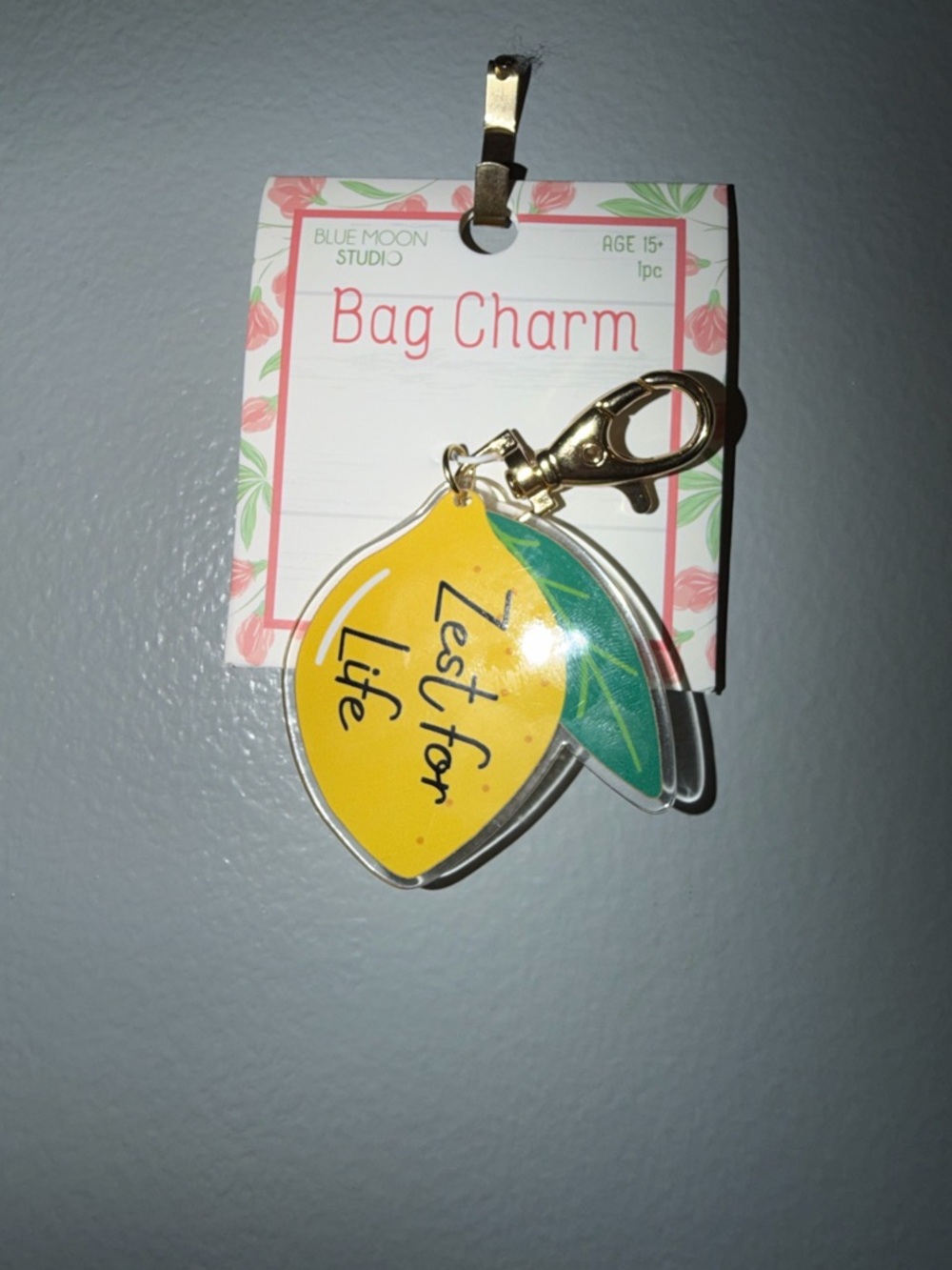 Yellow Lemon 'Zest for Life' Bag Charm